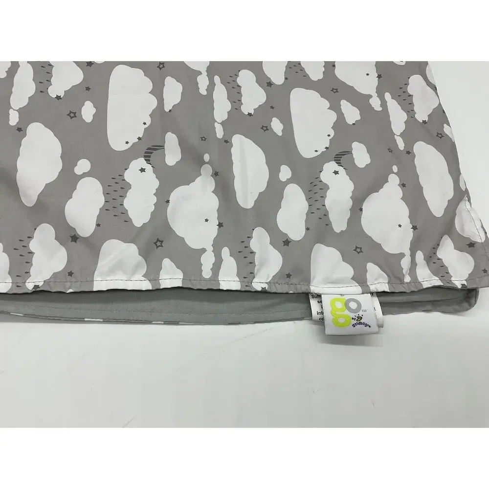 Car Seat Blanket Cover Ogo Buggy Gray White Clouds Soft 100% Polyester‎ Baby